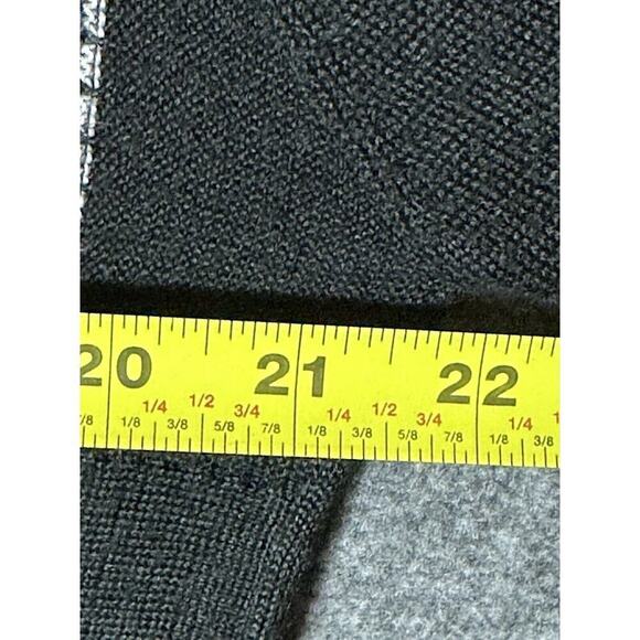 Miko Sweater Mens Large Black Wool Blend Crewneck Geometric 90s Long Sleeve Knit - Picture 6 of 6